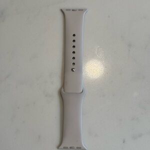 Authentic Apple Silicone Smartwatch Sport Band- in Starlight. S/M